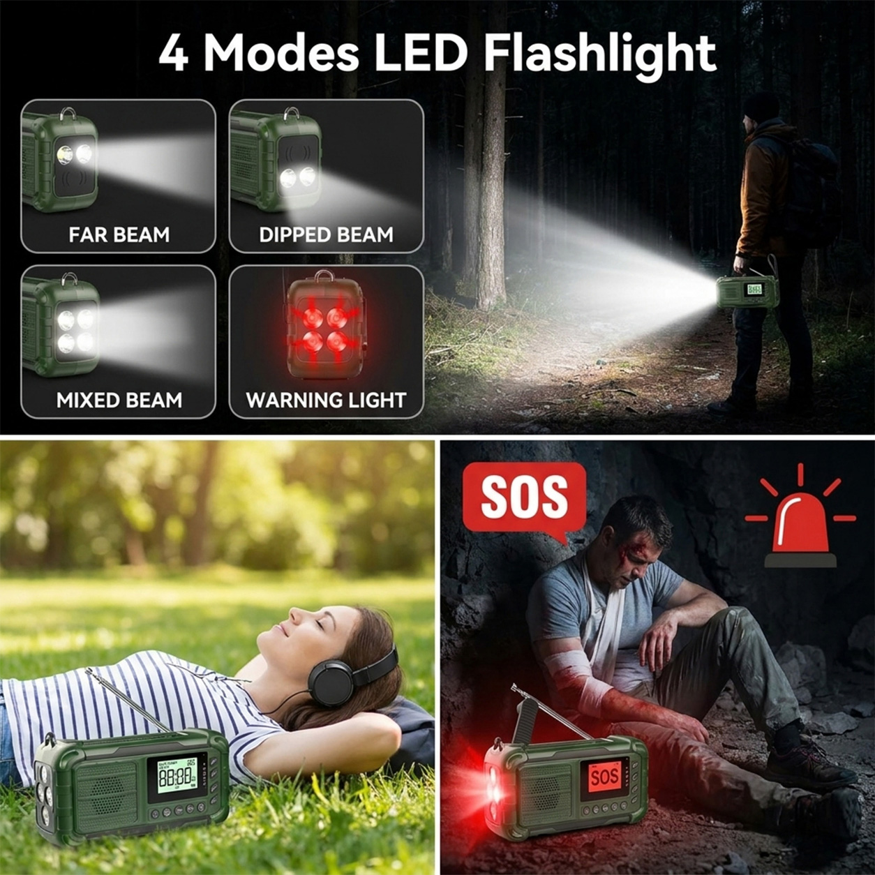 Radio météo solaire AM FM DAB  - Solar Emergency Charger avis et prix